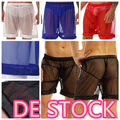 Herren-Boxershorts Dessous Mesh Transparent Slips Dessous Unterhose Kurze Hose