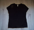 schwarzes Damen T-Shirt, Gr. XXL, Rundhalsausschnitt von H&M