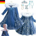 Mädchen Prinzessin Anna Elsa Kostüm Cosplay Party Outfit Kinder Kleid Karnevalt