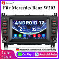 Für Benz C Class W203 C209 2+32G Android 13 BT Carplay Autoradio GPS Navigation 