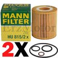 2X ORIGINAL MANN-FILTER ÖLFILTER FILTER MIT DICHTUNG HU 815/2 x FÜR BMW