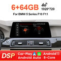 Android 13 Autoradio CarPlay 8-Core DAB+ 64GB GPS Navi für BMW 5er F10 F11 CIC