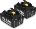 2x 18V 8000mAH Akku Für Makita BL1850 BL1830 LXT BL1860B Ersatzakku Werkzeugakku