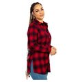 Klassische langärmlige karierte Damenhemden kariert warm Flanell Baumwolle Bluse Tops