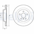 2x DELPHI Bremsscheibe BG4778C für BMW MINI