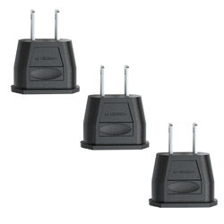 3x Reiseadapter EU DE auf USA Amerika 2pin Steckdose Reisestecker Adapter Strom