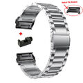 Titan Metall Armband für Garmin Fenix 7 7X 6 6X 5 5X 3HR 945 955 Quick Fit Band