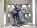 Dekofigur Katzenpaar NEU Katzenfigur cat chât Nostalgie Skulpturen