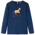 Kinder Langarmshirt mit Pferd Rundhalsausschnitt Pullover Sweatshirt T-Shirt vid