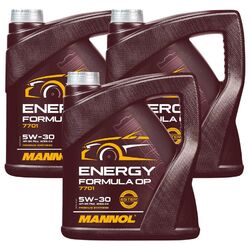 3x4 Liter MANNOL ENERGY 5W-30 FORMULA OP Motoröl API SN Plus ACEA C3 C2