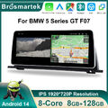 12,3'' Android 14 Autoradio CarPlay 8-Kern 128GB GPS Navi Für BMW 5er GT F07 CIC