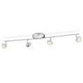 Litecraft Spotlight Bar verstellbar 4 Licht Chrom mit Rundschirmen Abstand