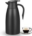 Doppelwandige Thermoskanne 2L Edelstahl Isolierkanne Kaffeekanne Thermosflasche