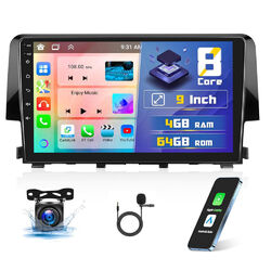 4+64G Für Honda Civic 2016-2020 CarPlay GPS FM WIFI 9" Android 13 Autoradio +Kam