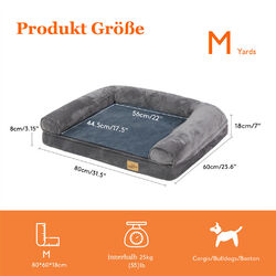 Orthopädisches Hundebett Ergonomisches Hundesofa Hundekissen Hundematratze XXL⭐ Anti-Stress ⭐ M-XXXL ⭐ Bezug waschbar ⭐ Orthopädisch⭐