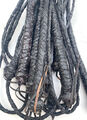 Lederpeitsche Peitsche  .190-230cm  schwarz Lederriemen Geißel Ziemer bullwhip