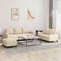 Sofagarnitur Kissen Sessel Sofa Couch Designsofa 2-tlg. Weinrot Stoff vidaXL