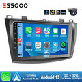 Android 13 Carplay Für Mazda 3 2010-2013 Autoradio 2+32G GPS NAV RDS BT IPS Kam