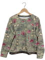 MARGITTES Sweatshirt Damen Gr. DE 36 khaki-wollweiß-pink Casual-Look