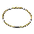 GoldDream 19cm Armband Tigerauge glanz 8 Karat 333er Gold bicolor GDA0289T