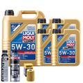 Motoröl 5W30 LIQUI MOLY Longlife Iii 9L+HENGST Ölfilter +Spülung +Cera Tec