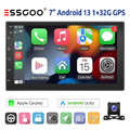 2 DIN 7" Android 13 32G Autoradio Kamera Carplay USB GPS NAVI FM RDS WIFI BT SWC