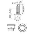 Philips Glühlampe Hauptscheinwerfer Xenon Vision P32d-2 D2S