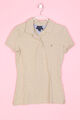 TOMMY HILFIGER polo shirt Logo-Stitching Stretch XS beige SLIM FIT