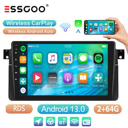 64GB Android 13 Autoradio  Carplay GPS ASP RDS WIFI Für 3er BMW E46 M3 1998-2006