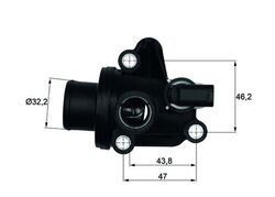 Thermostat Kühlmittel BEHR MAHLE TI 12 87 für MERCEDES KLASSE W168 VANEO 414 210