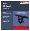 Westfalia Anhängerkupplung abnehmbar für Audi A6 Avant 4F5, C6 BJ 11.04-08.11