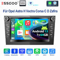 2+64G Für Opel Astra H Corsa C D Meriva Zafira A B Autoradio Android 13 GPS Navi