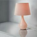 34 cm Kate Keramik Rosa Tischlampe Blush Nachttischlampe Leuchte/Samtschirm