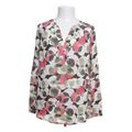 Cartoon, Bluse, Größe: 36, Weiß/Grün/Pink, Viskose, Blumen, Damen #ObY