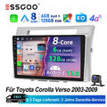 Für Toyota Corolla Verso 2003-2009 6+128G Carplay Autoradio Android13 GPS 4G DAB