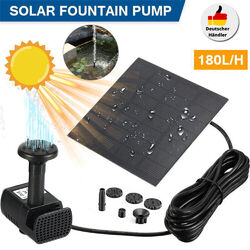 1.8W Solar Pumpe Teichpumpe Springbrunnen Gartenbrunnen Brunnen Fontäne 180L/H