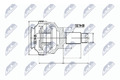 NTY NPZ-BM-002 GELENKSATZ ANTRIEBSWELLE GELENK hinten für BMW