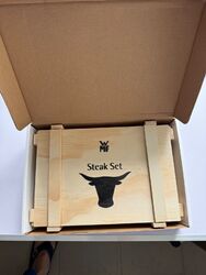 WMF Steakbesteck 12-teilig, für 6 Personen, Steakmesser Set in Holzkiste