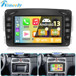 Android 13 Autoradio Carplay GPS NAVI 4+64G Für Mercedes Benz C-Klasse W209 W203