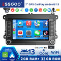 DAB+ KAM 7" Carplay Android 13 Autoradio GPS Navi WIFI BT Für VW GOLF 5 6 Passat