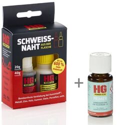 TUNING SET HG Klebstoff Reparaturset Schweißnaht aus der Flasche und HG Primer