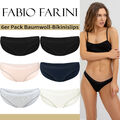 Fabio Farini 6er Pack Damen Bikini Slip aus Baumwolle Frauen Unterhosen Panties