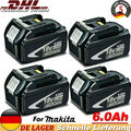 1-4x 18V 6000mAH Akku Für Makita BL1850 BL1830 LXT BL1860B Led Anzeige+Ladegerät