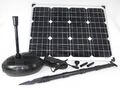 50 W SOLAR TEICHPUMPE SOLARPUMPE BACHLAUF TAUCHPUMPE SPRINGBRUNNEN PUMPE TEICH