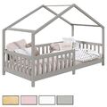 Hausbett Tipibett Kinderbett Montessori Bett massive Kiefer 90 x 200