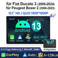 Für Fiat Ducato 2006-2022 8-Kern Carplay Android 13 Autoradio GPS Nav 6+128GB BT