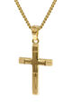 TRENDOR Schmuck Kreuz-Anhänger Gold 333 mit 42 cm goldplattierter Halskette 3575