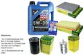 INSPEKTIONSKIT FILTER LIQUI MOLY ÖL 5L 5W-30 für VW Golf IV 1J1 1.6 2.0 1.8 T