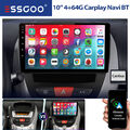 4+64G Android 13 Autoradio Carplay Für Toyota Aygo Peugeot 107 Citroen C1 GPS BT