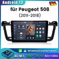 6+128G Android13 Autoradio Für Peugeot 508 2011-2018 Carplay GPS NAVI WIFI 8Kern